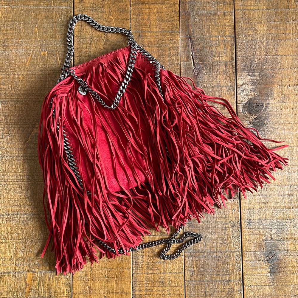 Stella McCartney Red Fringe Bag